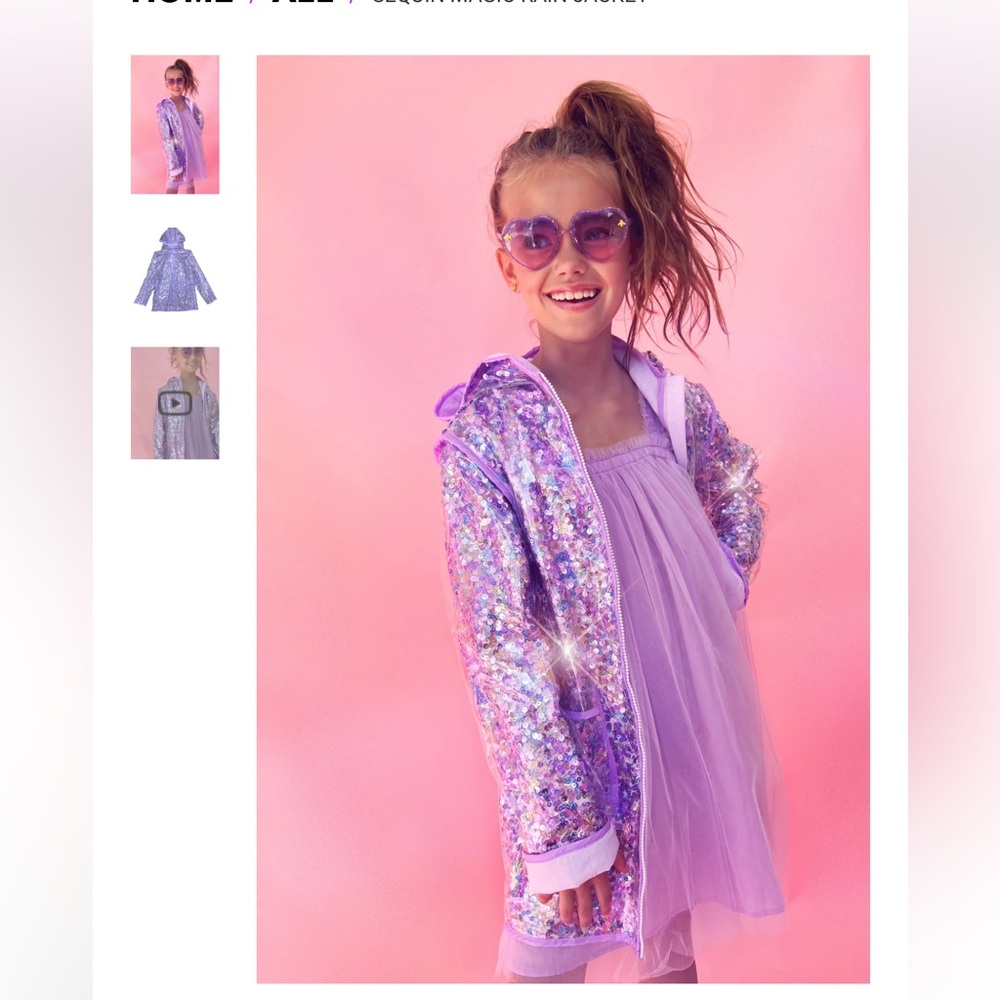 Lola + The Boys Lavender Sequin Jacket